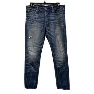 VINTAGE Polo‎ Ralph Lauren Astor Slim Distressed Classic Blue Jeans Size 34
